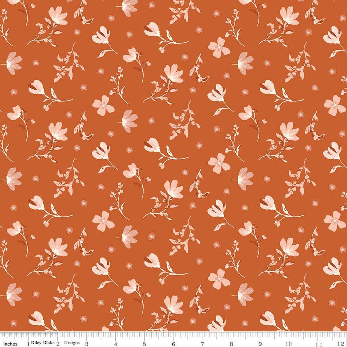 Morning Latte – Quilting Cotton Fabric – Floral - Spice
