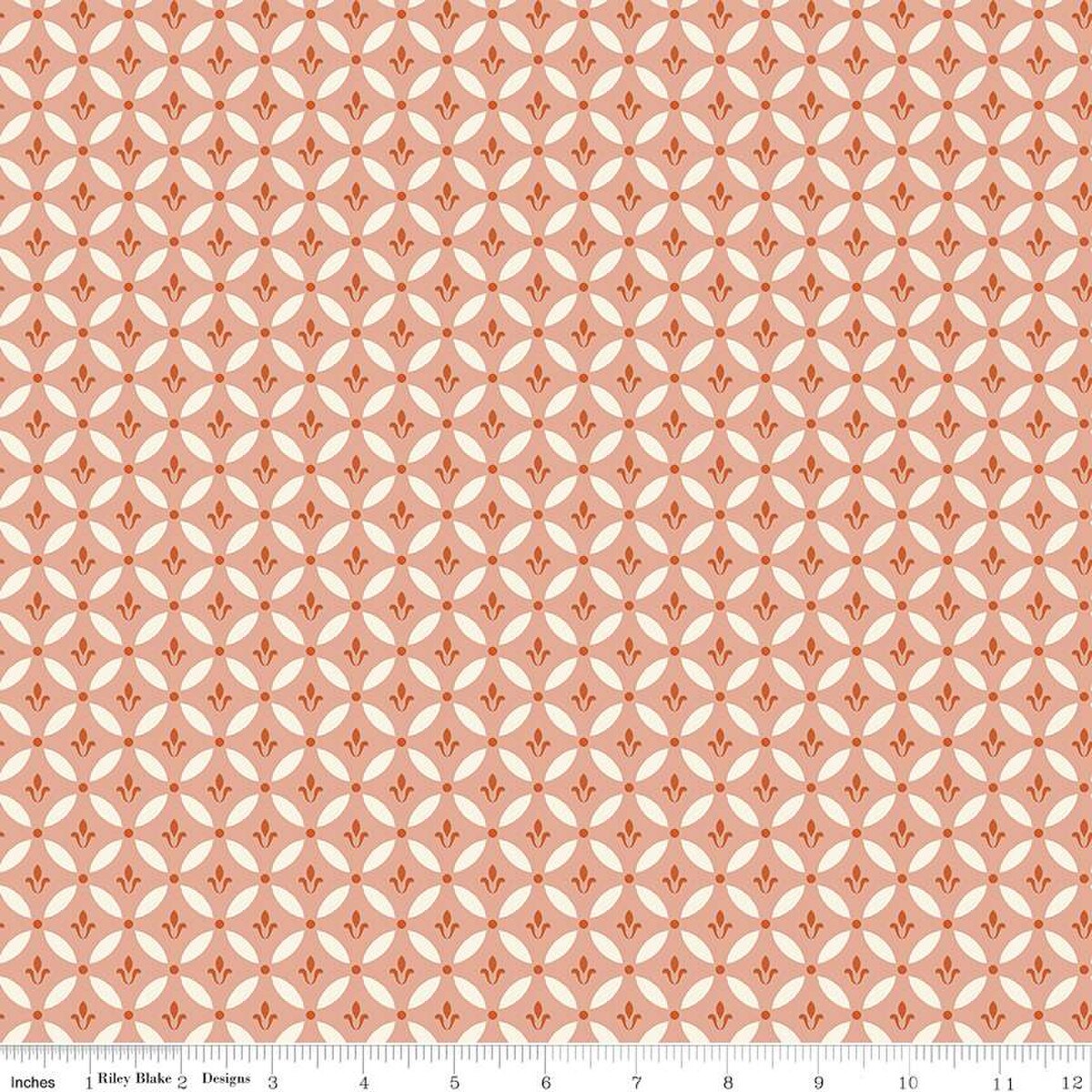 Morning Latte – Quilting Cotton Fabric – Tile - Pink
