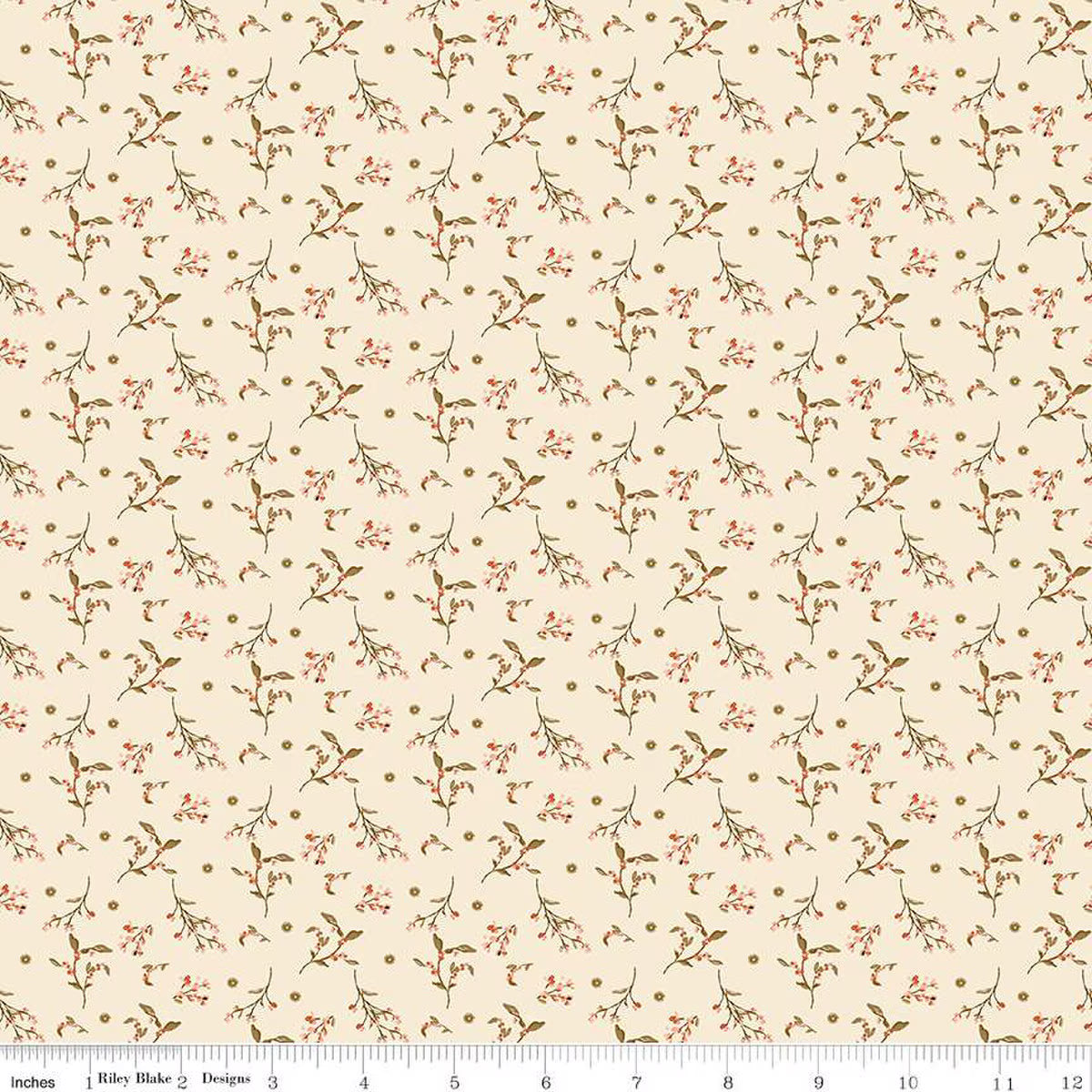 Morning Latte – Quilting Cotton Fabric – Berries - Latte