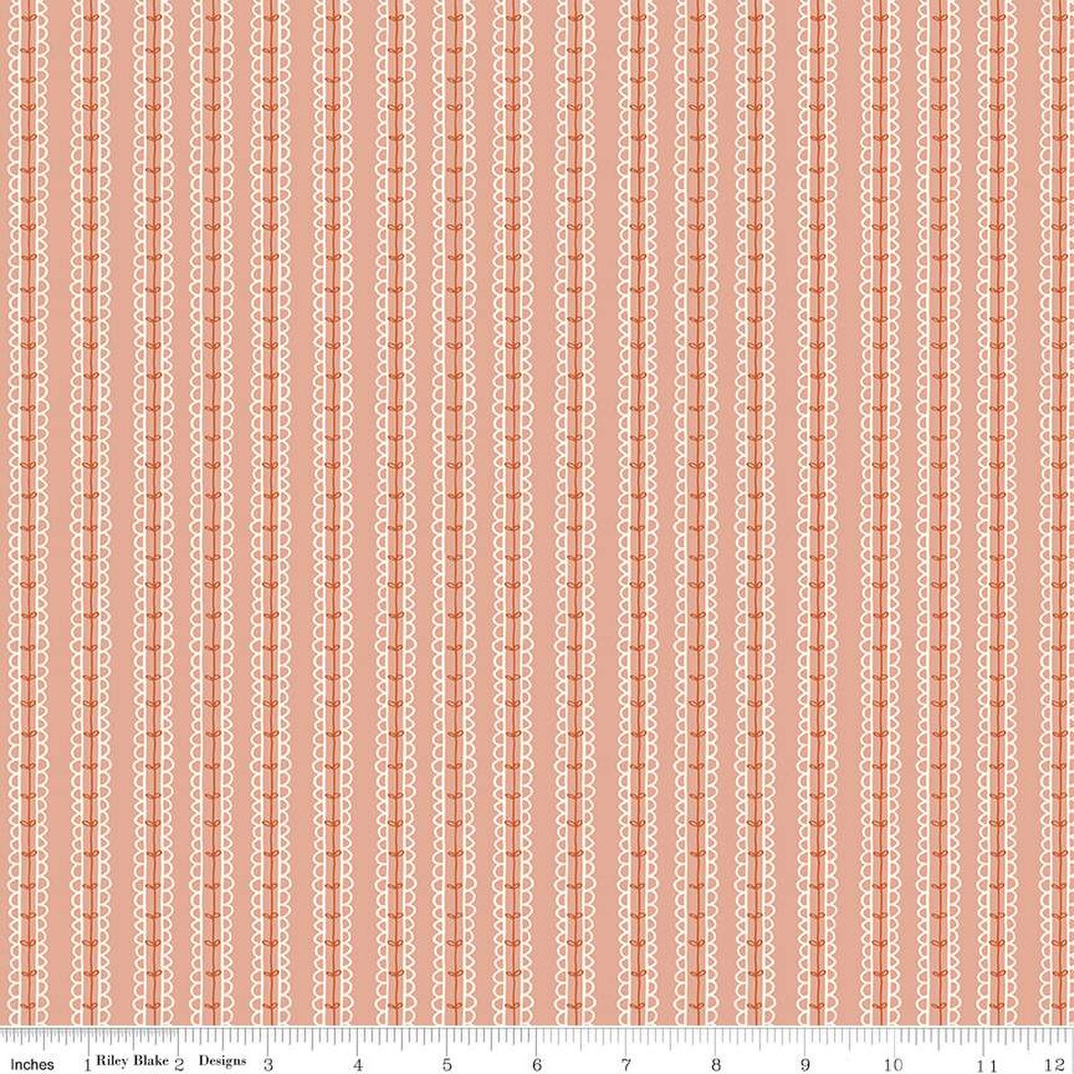 Morning Latte – Quilting Cotton Fabric – Stripes - Pink