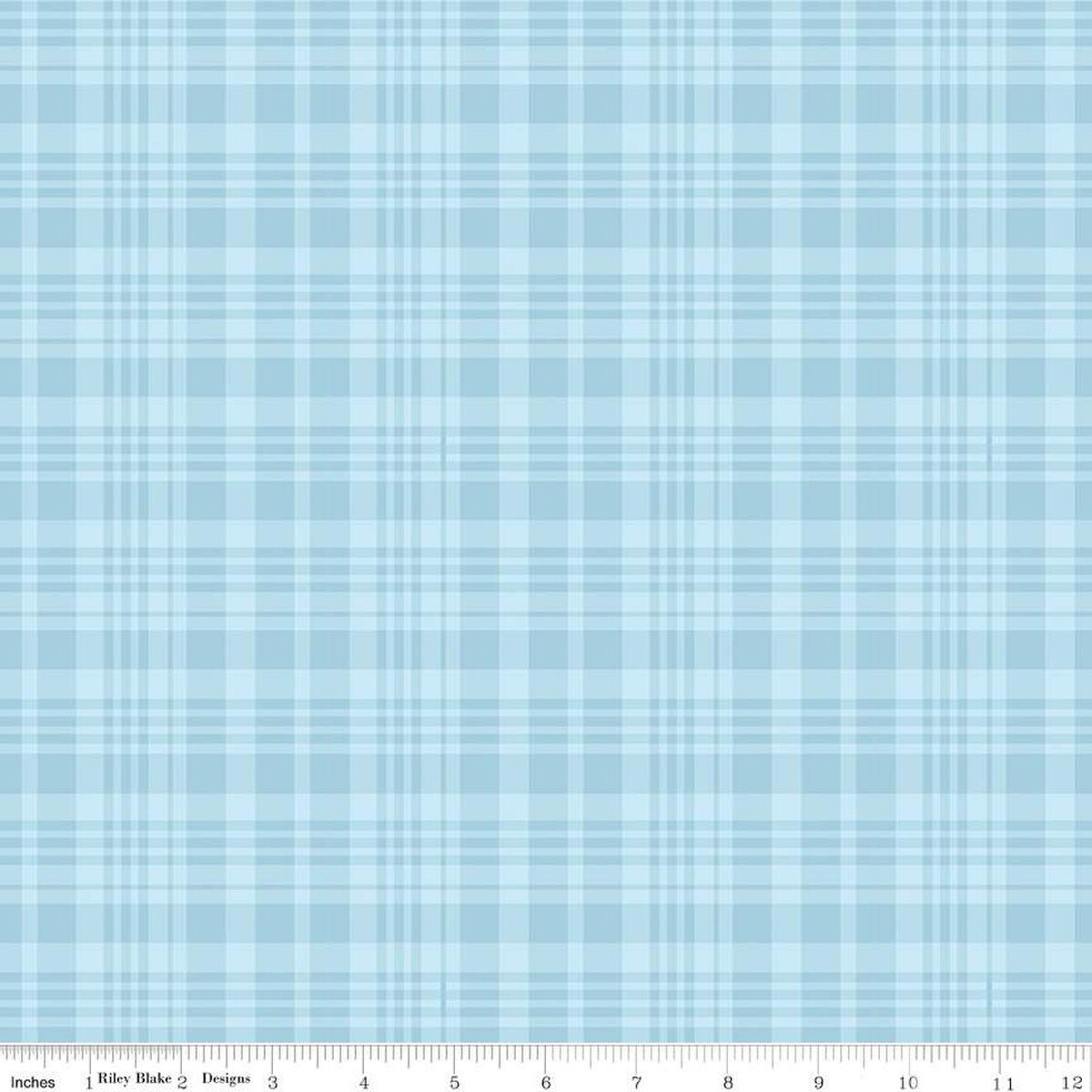 Winnie The Pooh – Quilting Cotton Fabric – Plaid - Blue