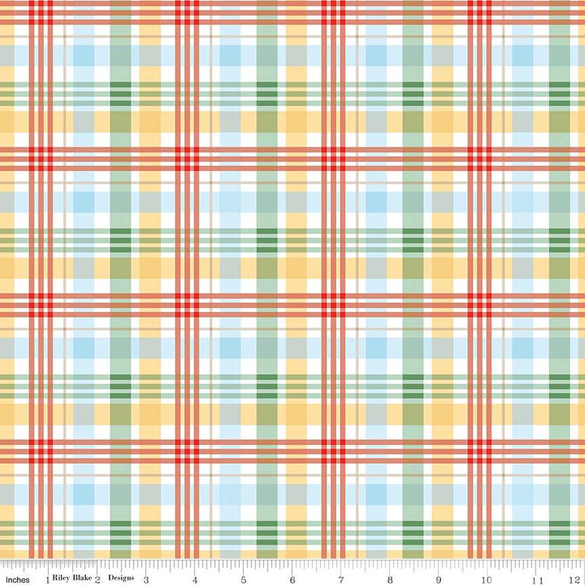 Winnie The Pooh – Quilting Cotton Fabric – Plaid - Multi