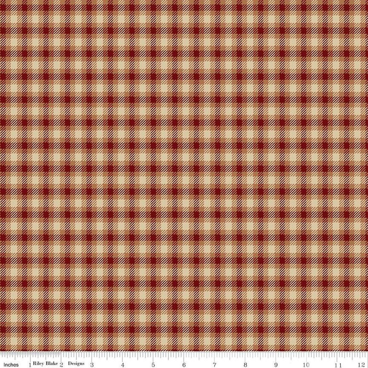 Plaid Venture Club – Quilting Cotton Fabric – Club Scout - Mahogany