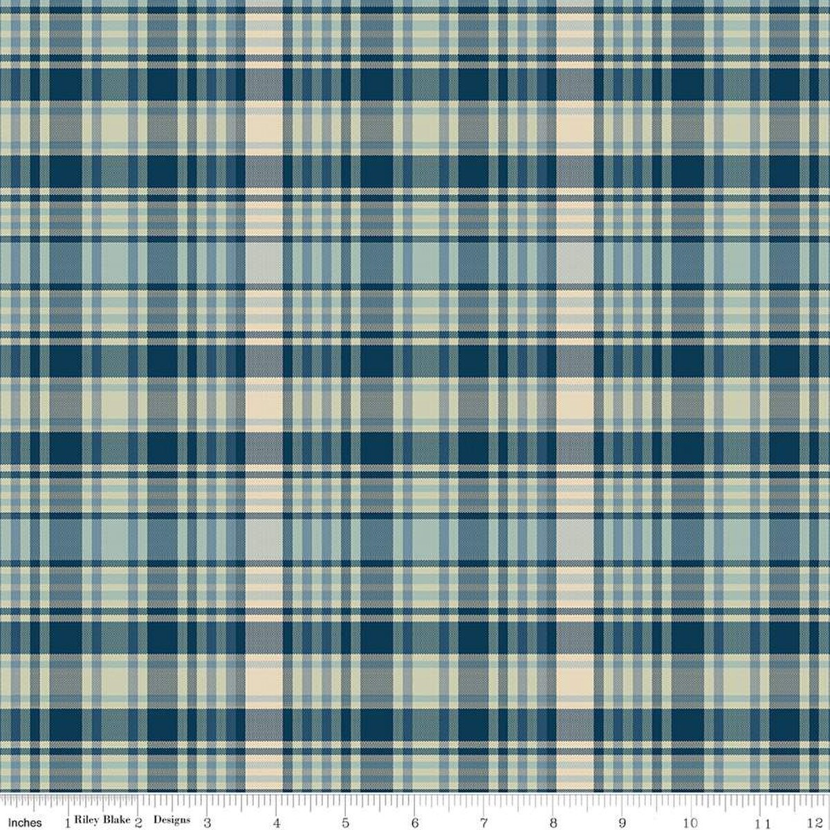 Plaid Venture Club – Quilting Cotton Fabric – Club Fisher - Blue