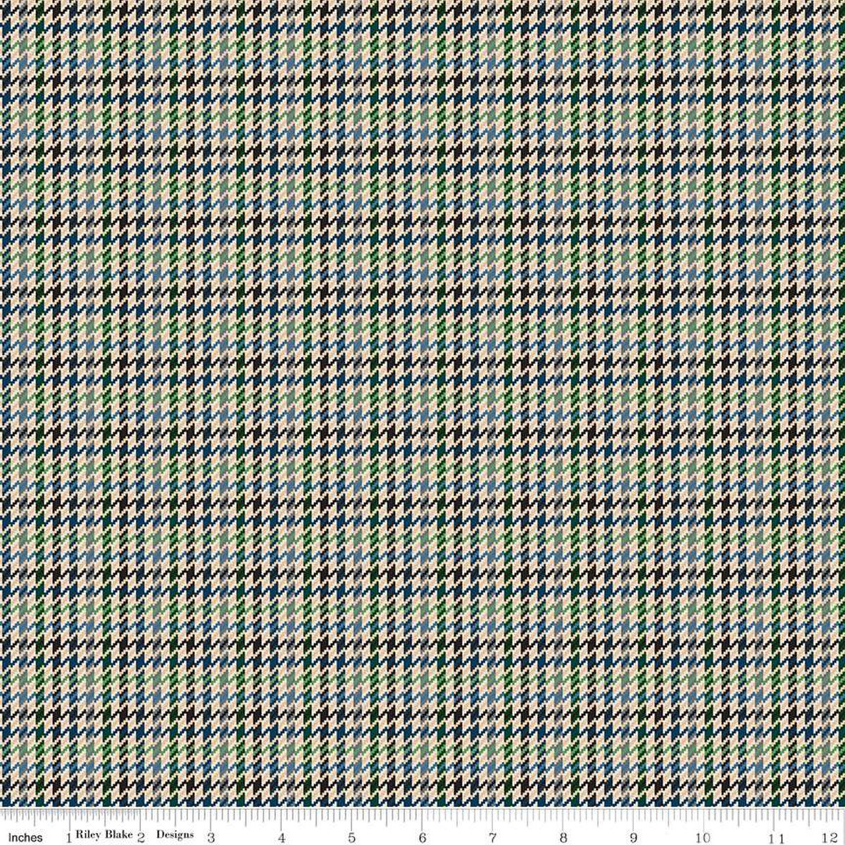 Plaid Venture Club – Quilting Cotton Fabric – Club Retriever - Navy
