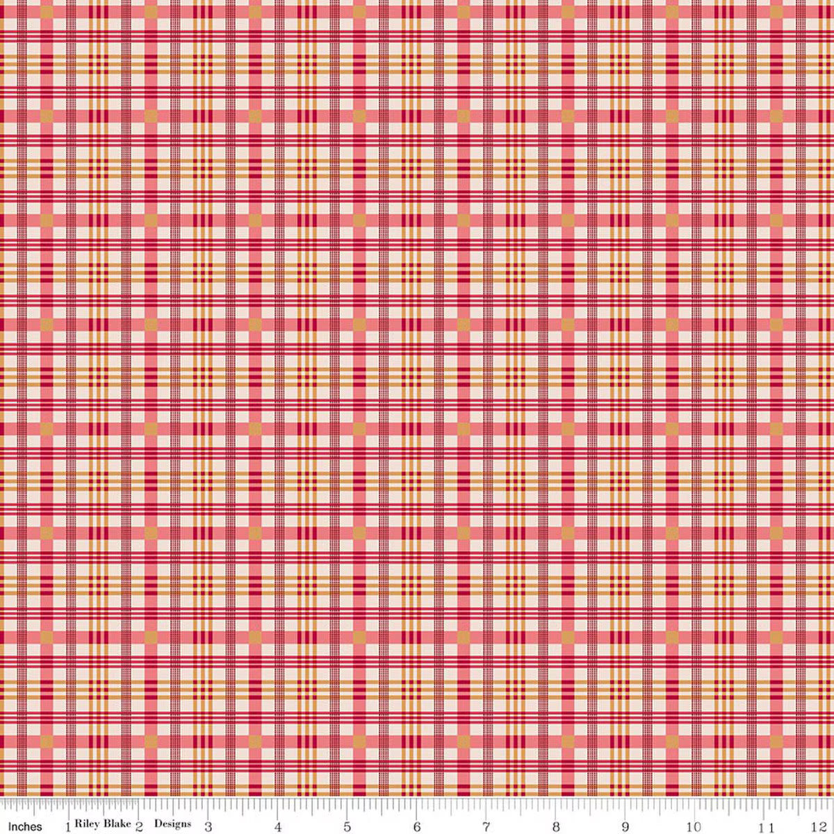 Farmer's Daughter – Quilting Cotton Fabric – Plaid - Tea Rose