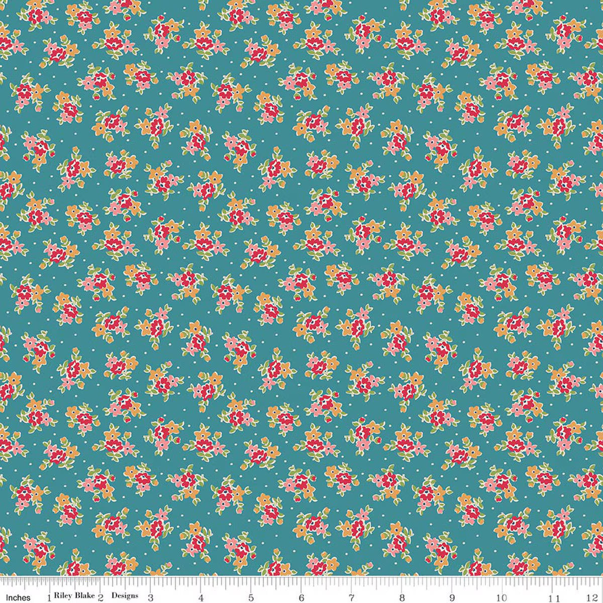 Farmer's Daughter – Quilting Cotton Fabric – Bouquet - Raindrop