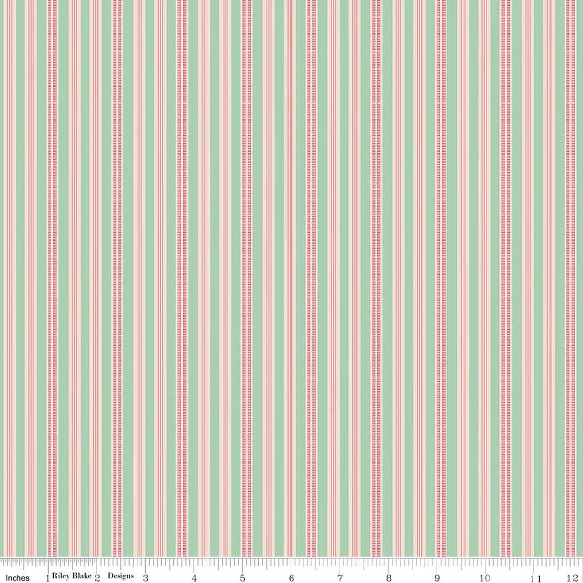 Farmer's Daughter – Quilting Cotton Fabric – Ticking Sage
