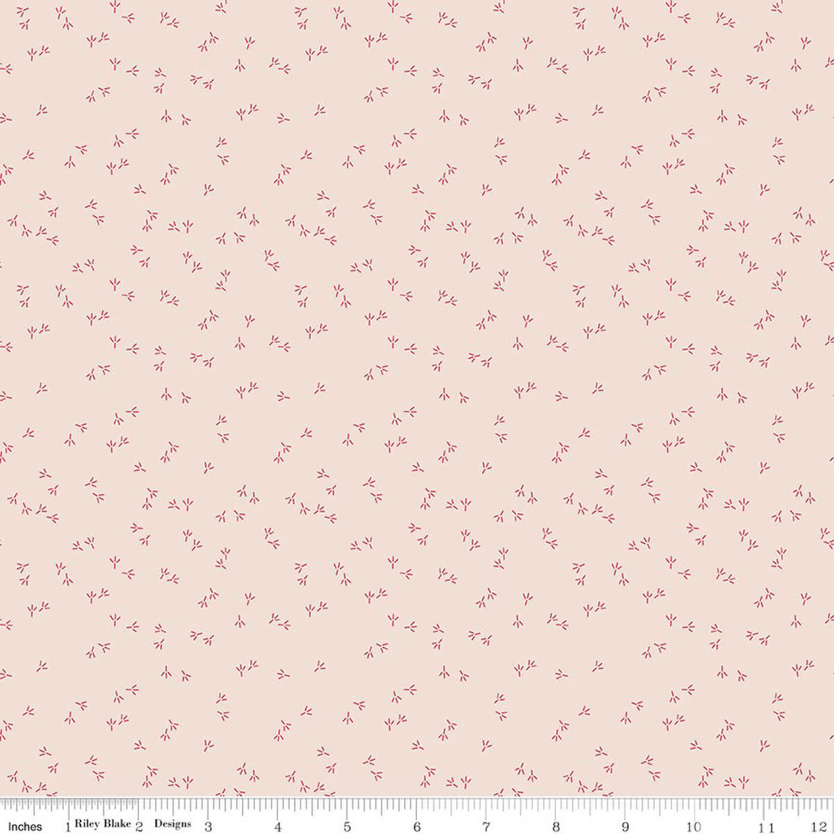 Farmer's Daughter – Quilting Cotton Background – Chicken Tracks - Tea Rose