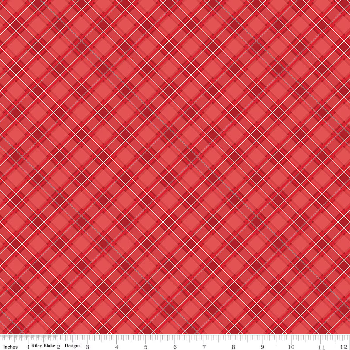 Front Porch - Quilting Cotton Fabric - Plaid - Red