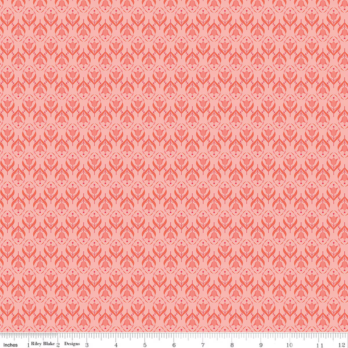 Front Porch - Quilting Cotton Fabric - Medallions - Coral