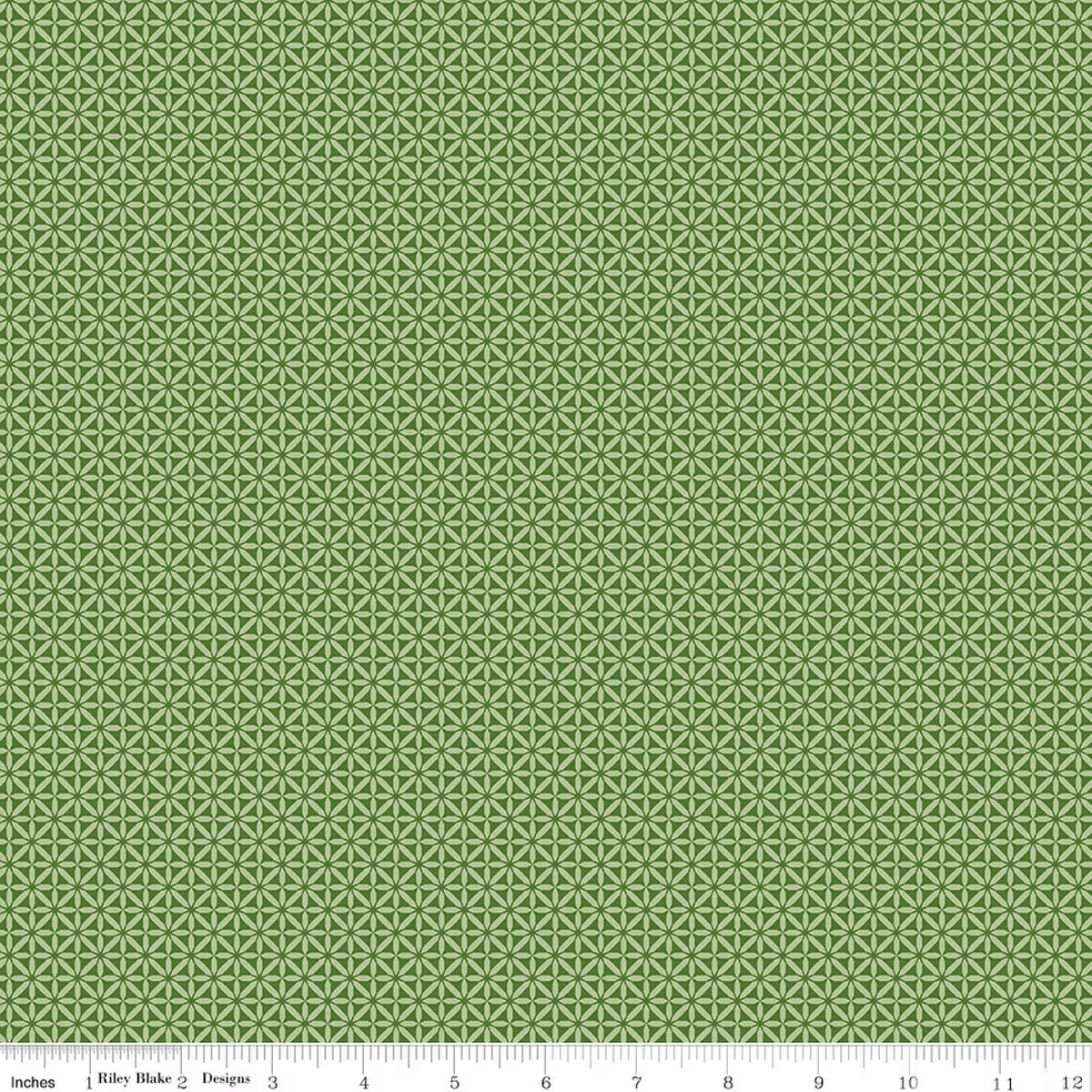 Front Porch - Cotton Fabric - Geometric - Green