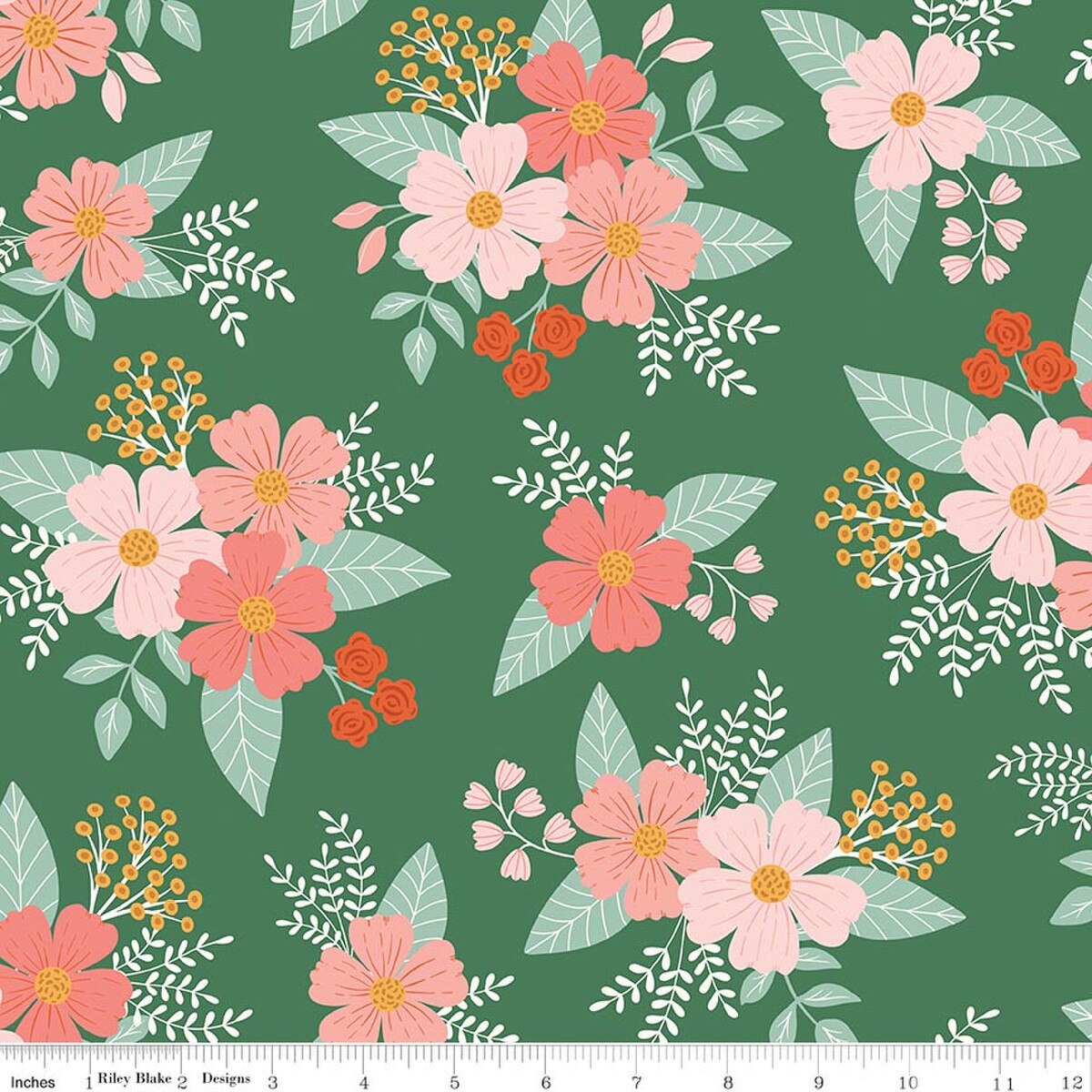 Meadow Moments - Quilting Cotton - Main - Green