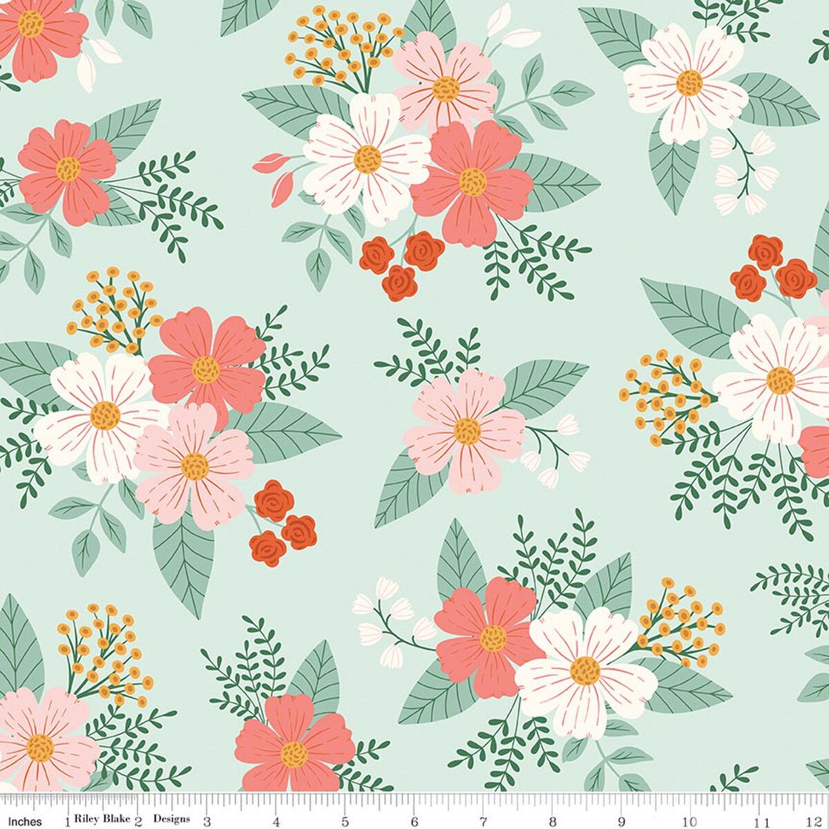 Meadow Moments - Quilting Cotton - Main - Mint