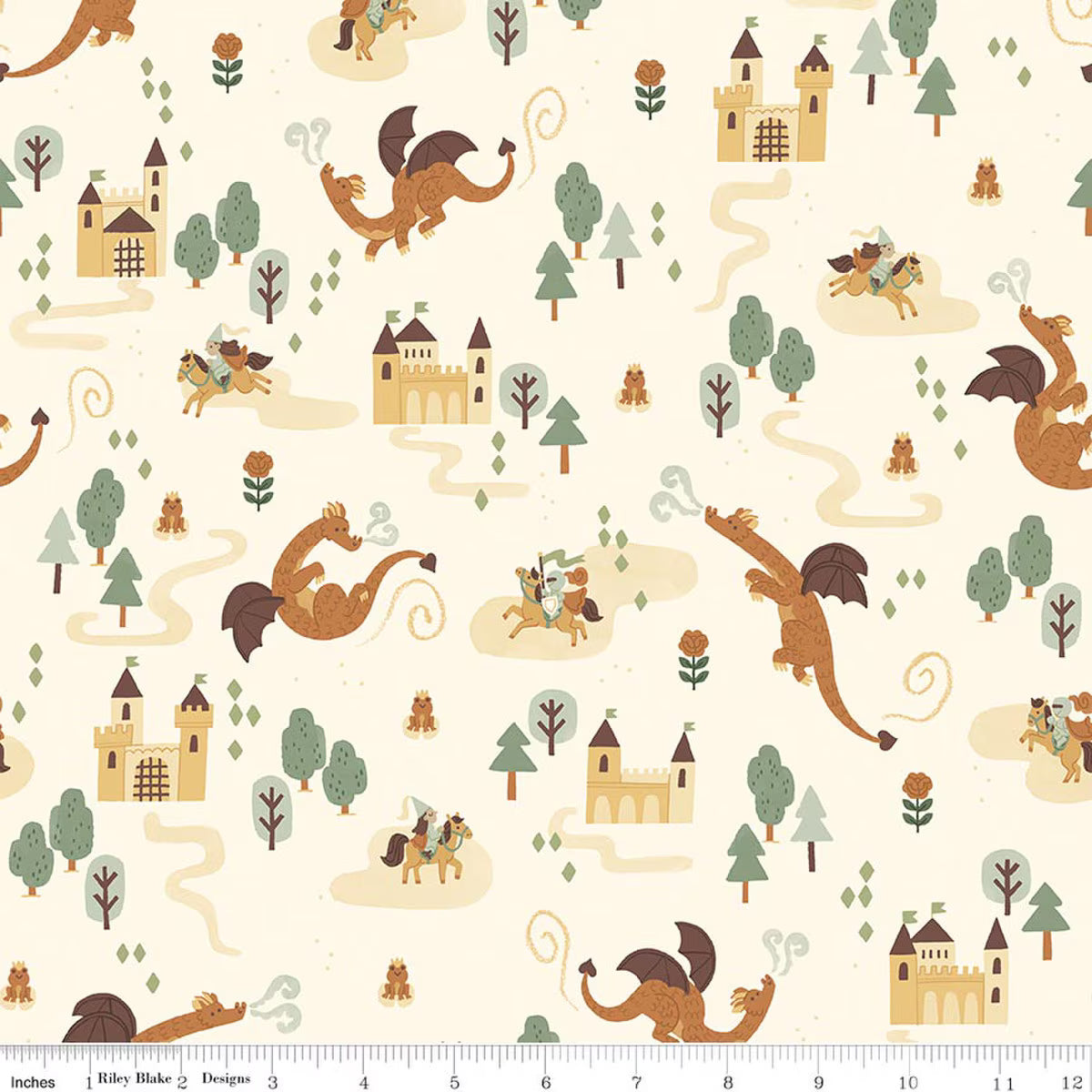 Faraway Kingdom - Quilting Cotton Fabric - Main Sand