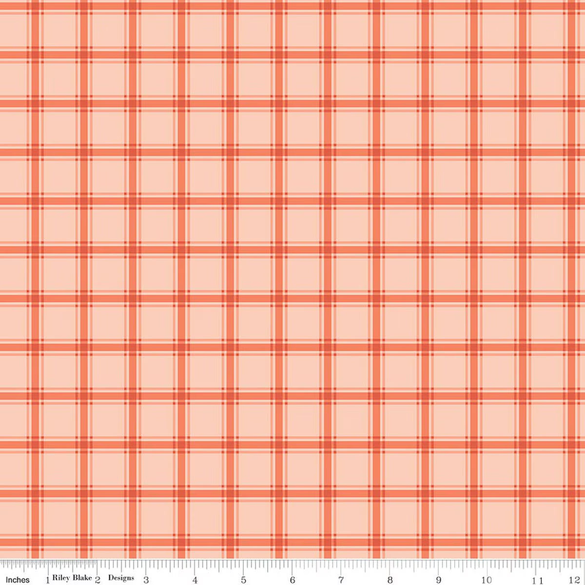Southern Charm - Quilting Cotton Fabric - Gingham - Peaches 'n Cream