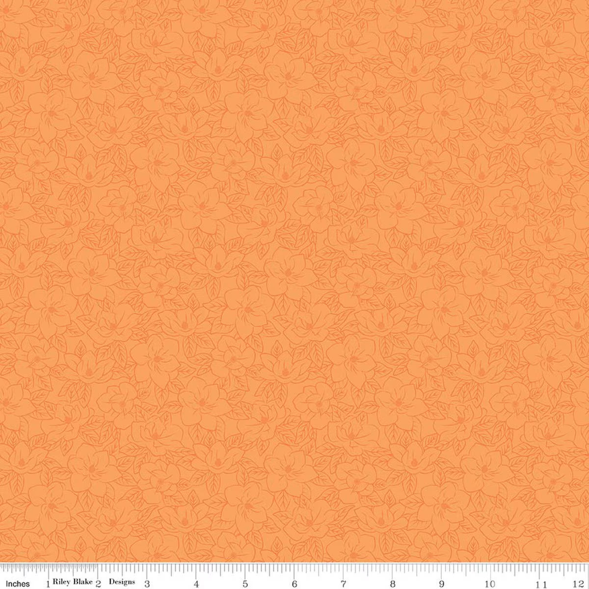 Southern Charm - Quilting Cotton Fabric - Magnolia Tonal - Orange