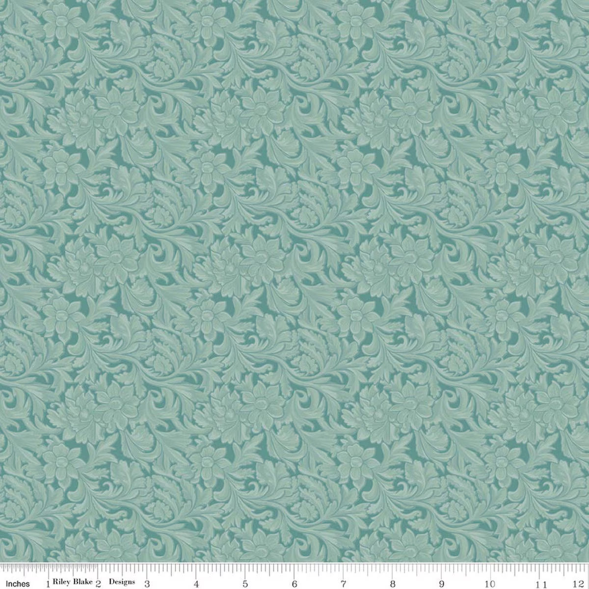 Cowgirl - Quilting Cotton Fabric - Leather - Blue