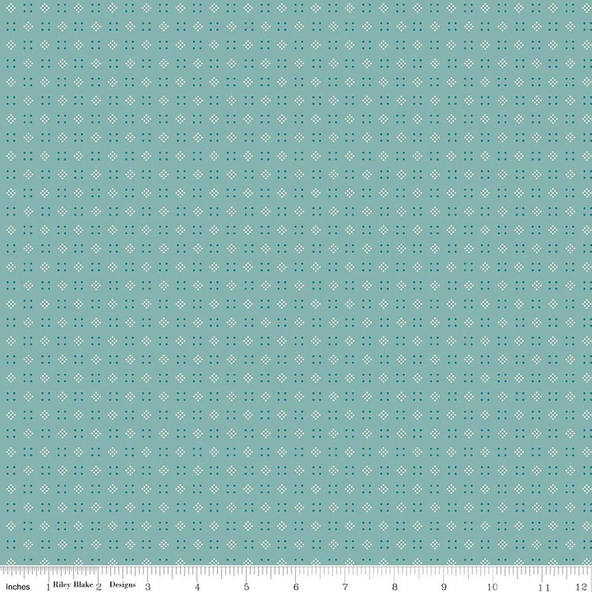 Baked With Love - Quilting Cotton Fabric - Leftovers - Wedgewood