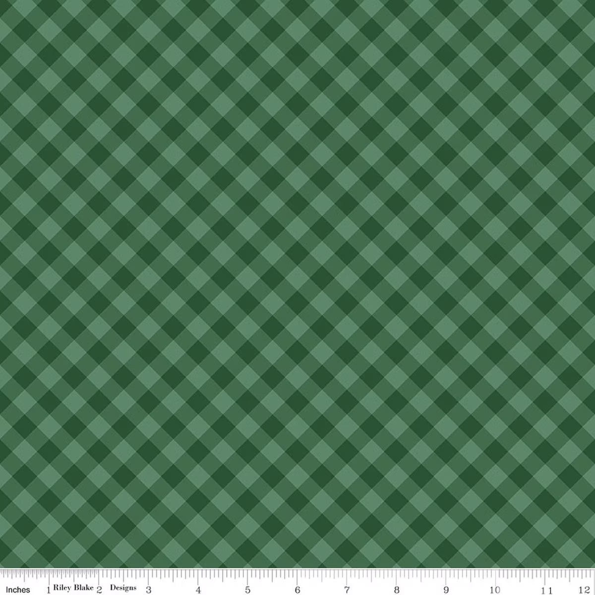 Christmas Time - Quilting Cotton Fabric - Plaid - Forest