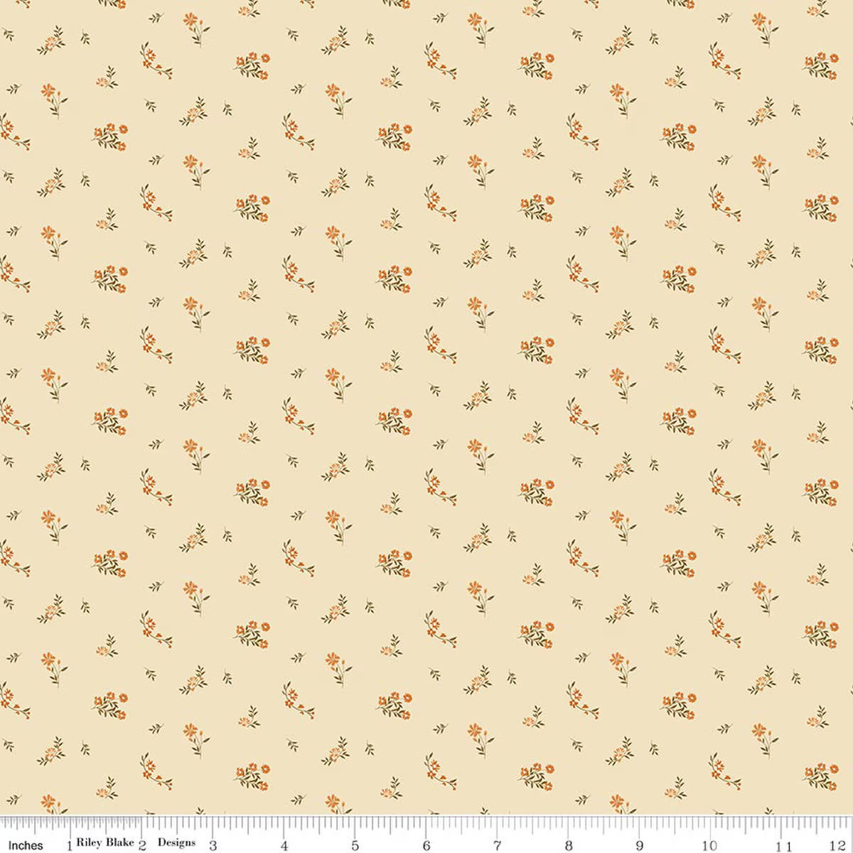 Bountiful - Quilting Cotton Fabric - Flower Toss - Ivory