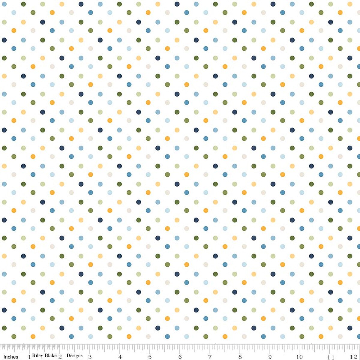 Sunshine & Dandelions - Quilting Cotton Fabric - Dots - Cloud