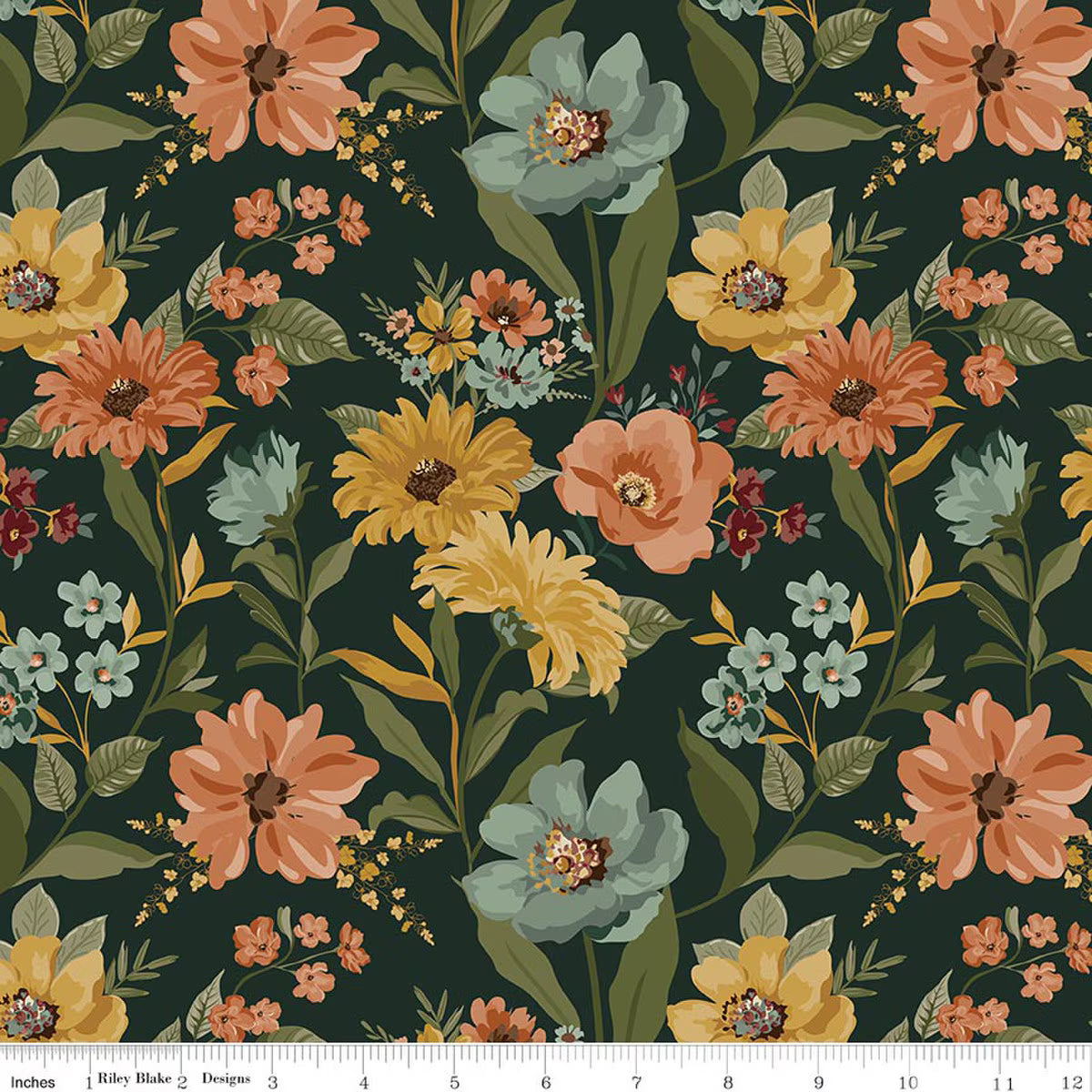 Worth Repeating - Quilting Cotton Fabric - Main - Dark Green