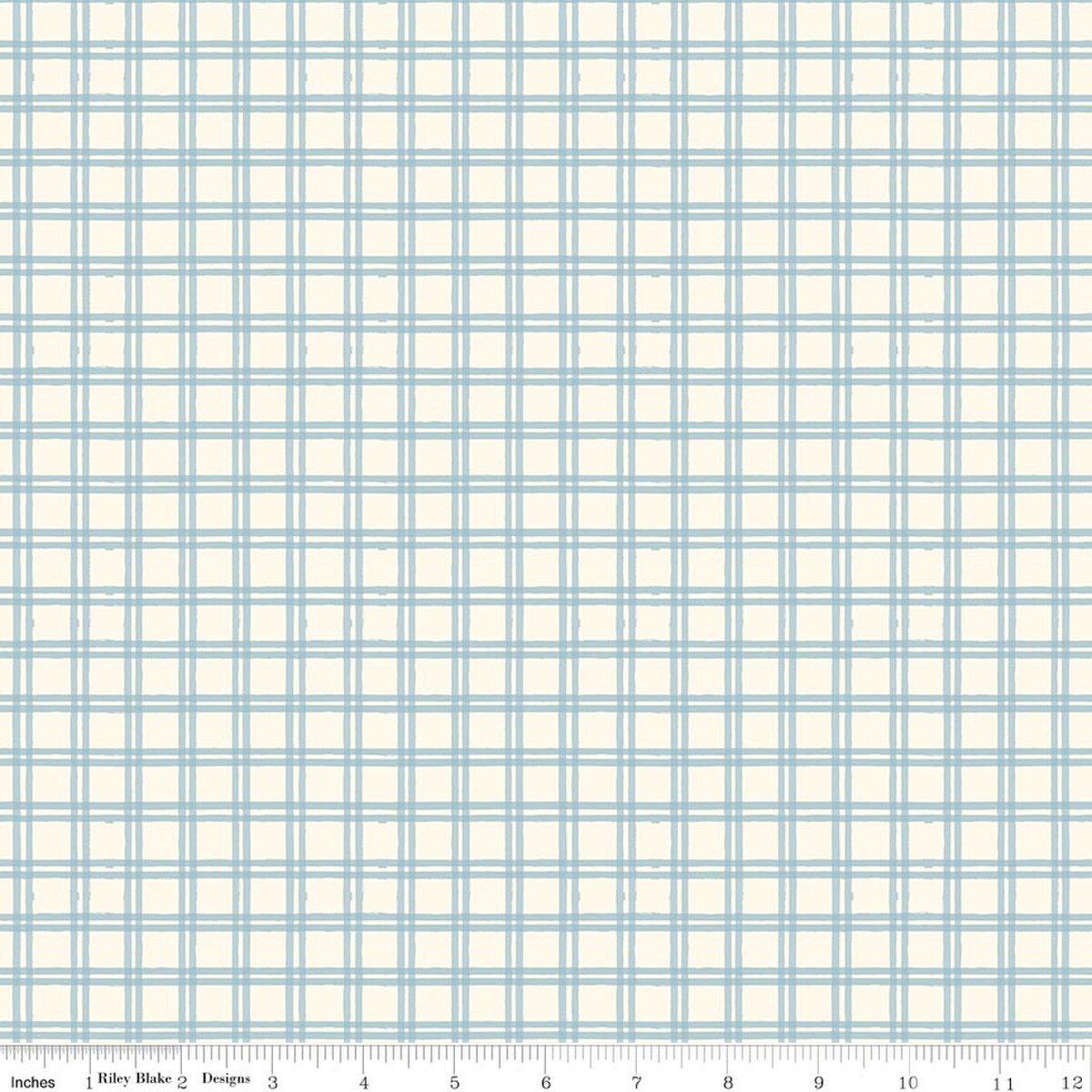 Winnie-The-Pooh – Quilting Cotton Fabric – Baby Plaid - Blue