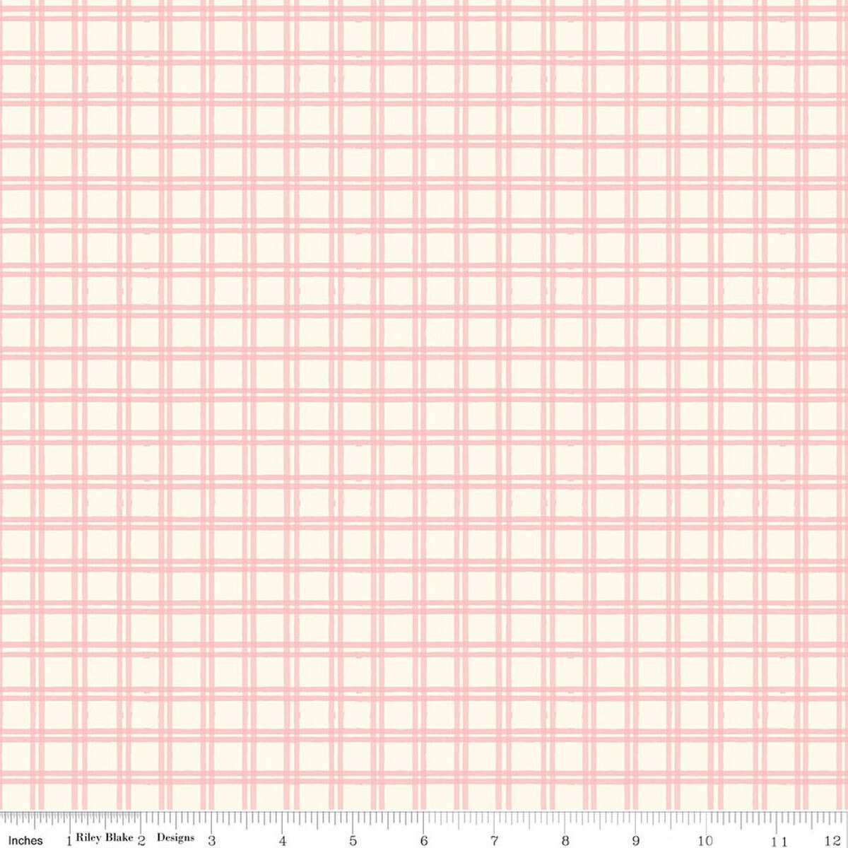 Winnie-The-Pooh – Quilting Cotton Fabric – Baby Plaid - Pink