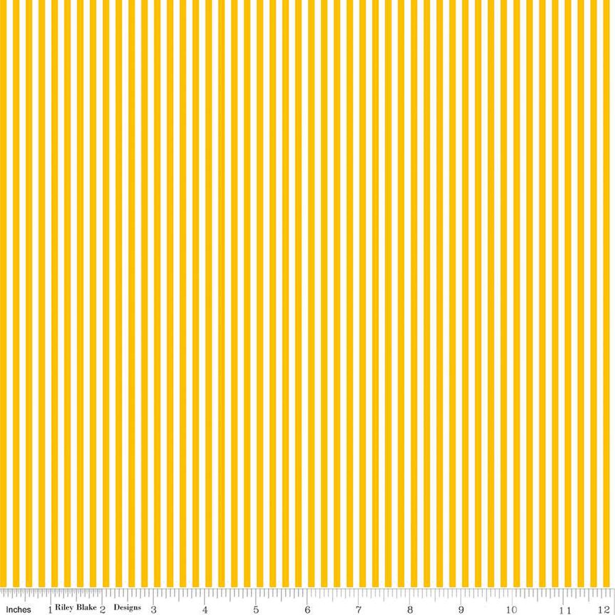 1/8" Stripe - Quilting Cotton Fabric - Mustard