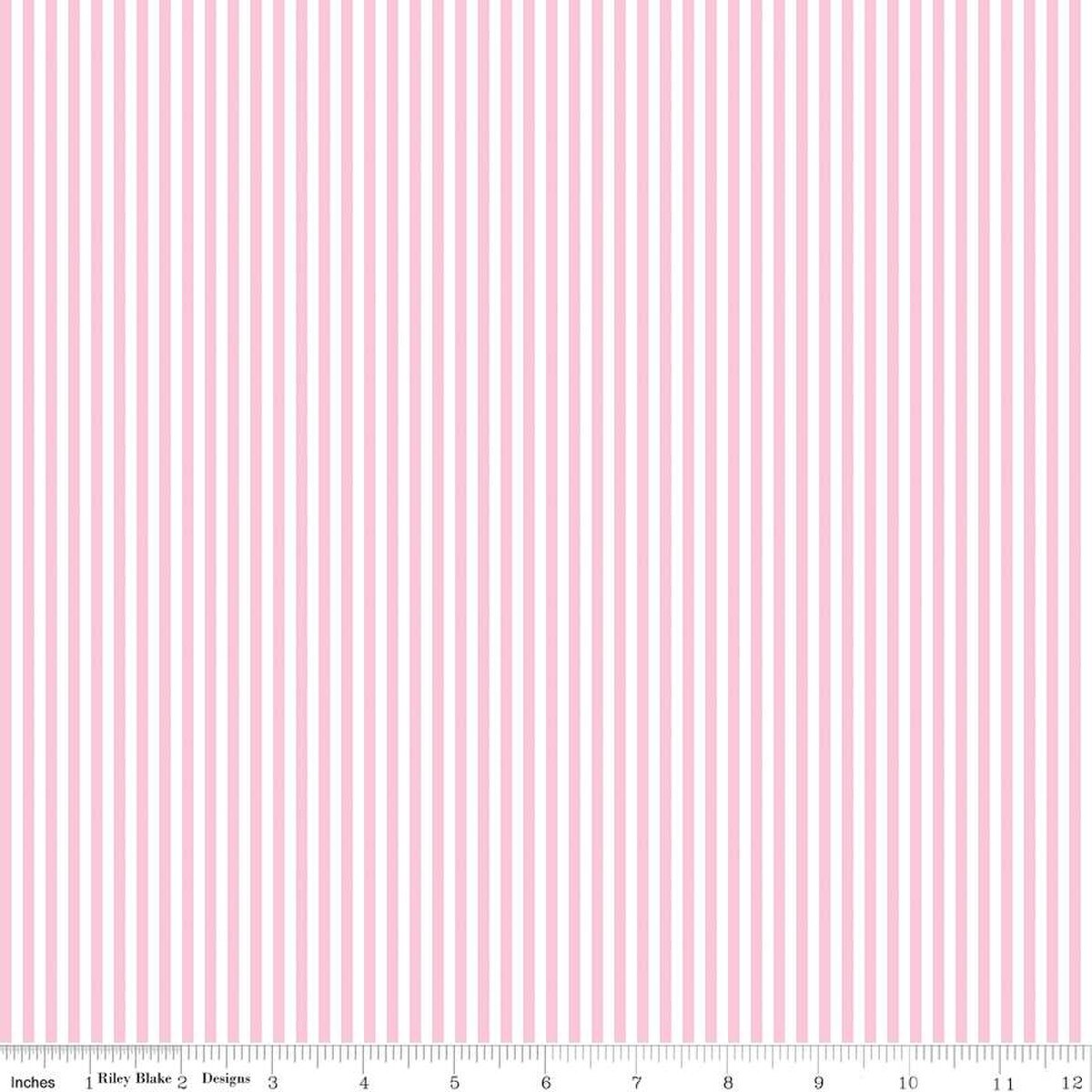 1/8" Stripe - Quilting Cotton Fabric - Peony