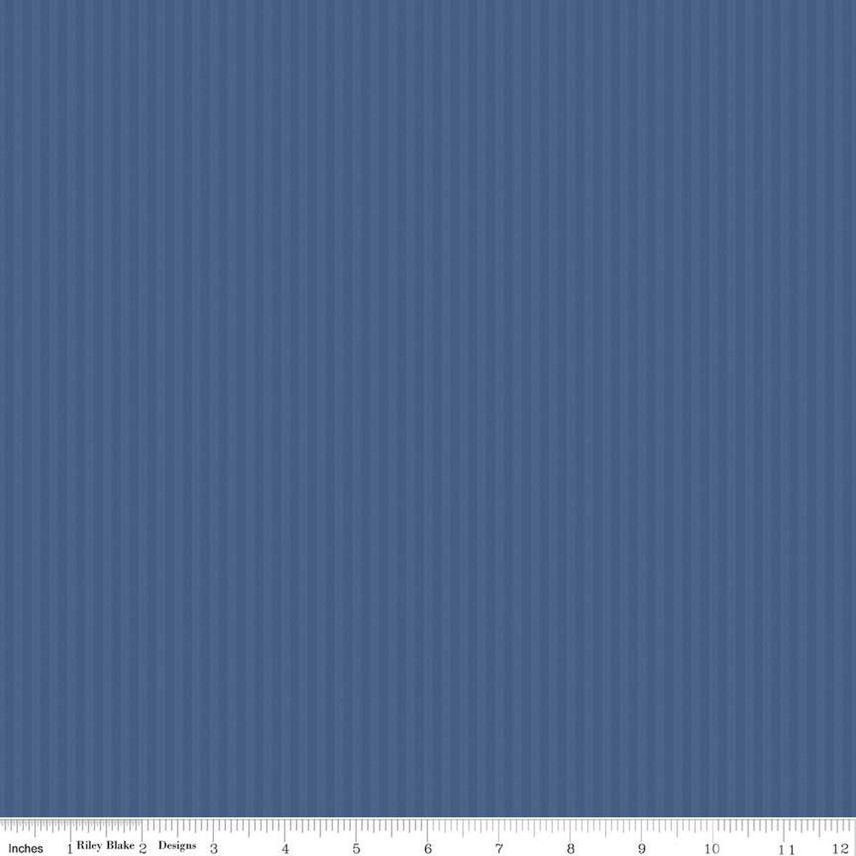 1/8" Tonal Stripe - Quilting Cotton Fabric - Denim