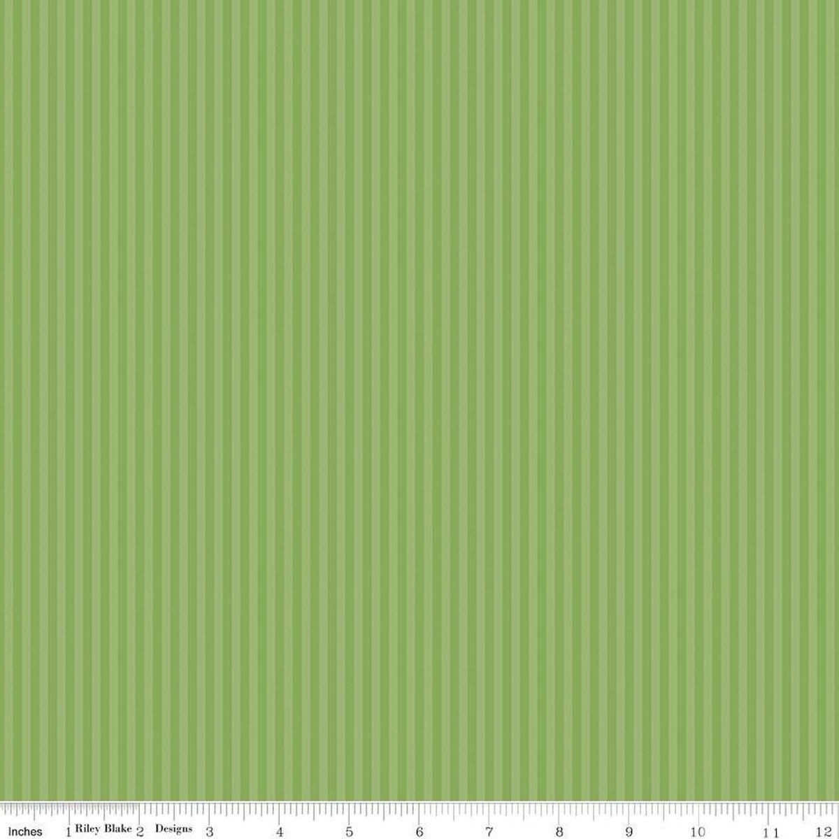 1/8" Tonal Stripe - Quilting Cotton Fabric - Green