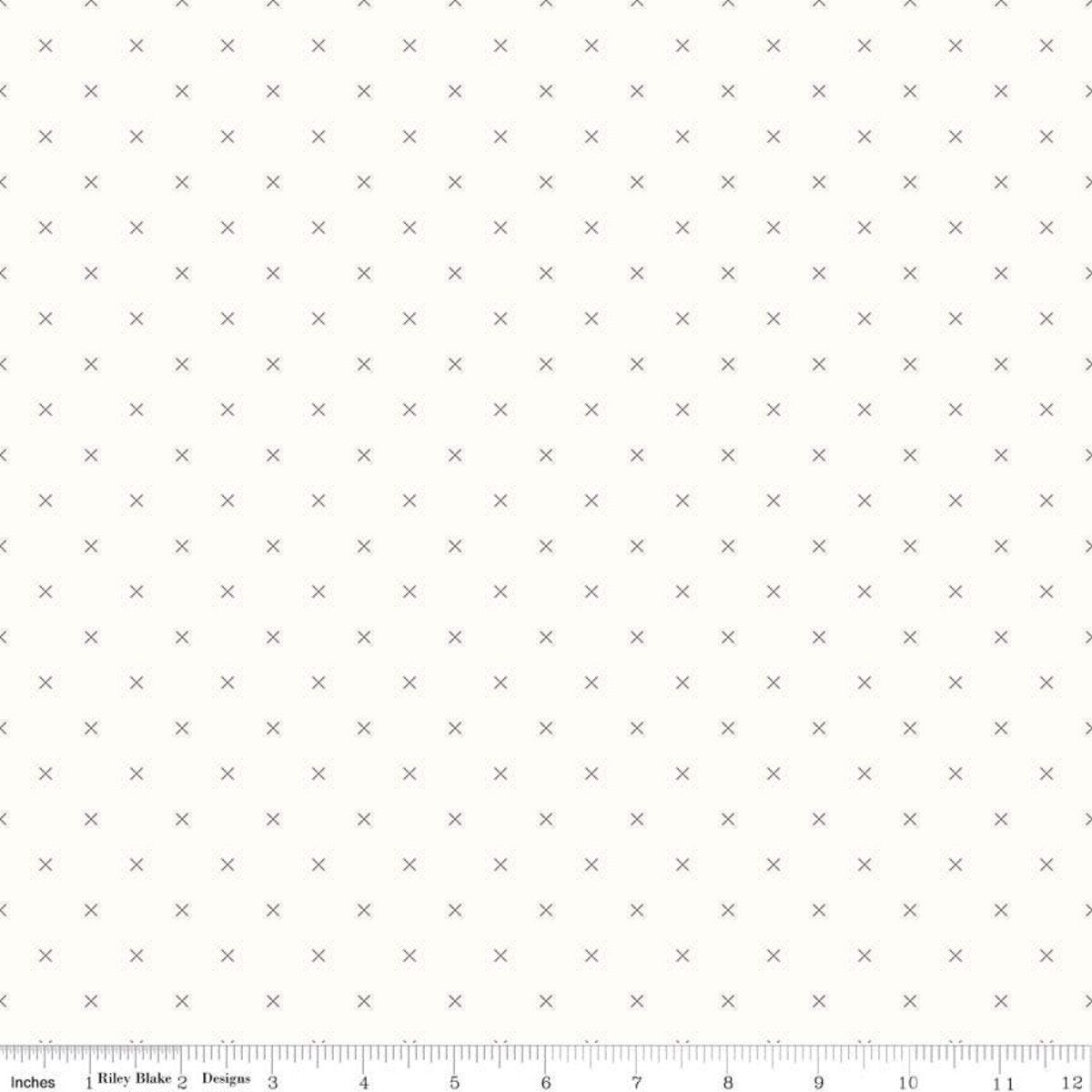 Bee Backgrounds – Quilting Cotton Fabric – Cross Stitch - Gray