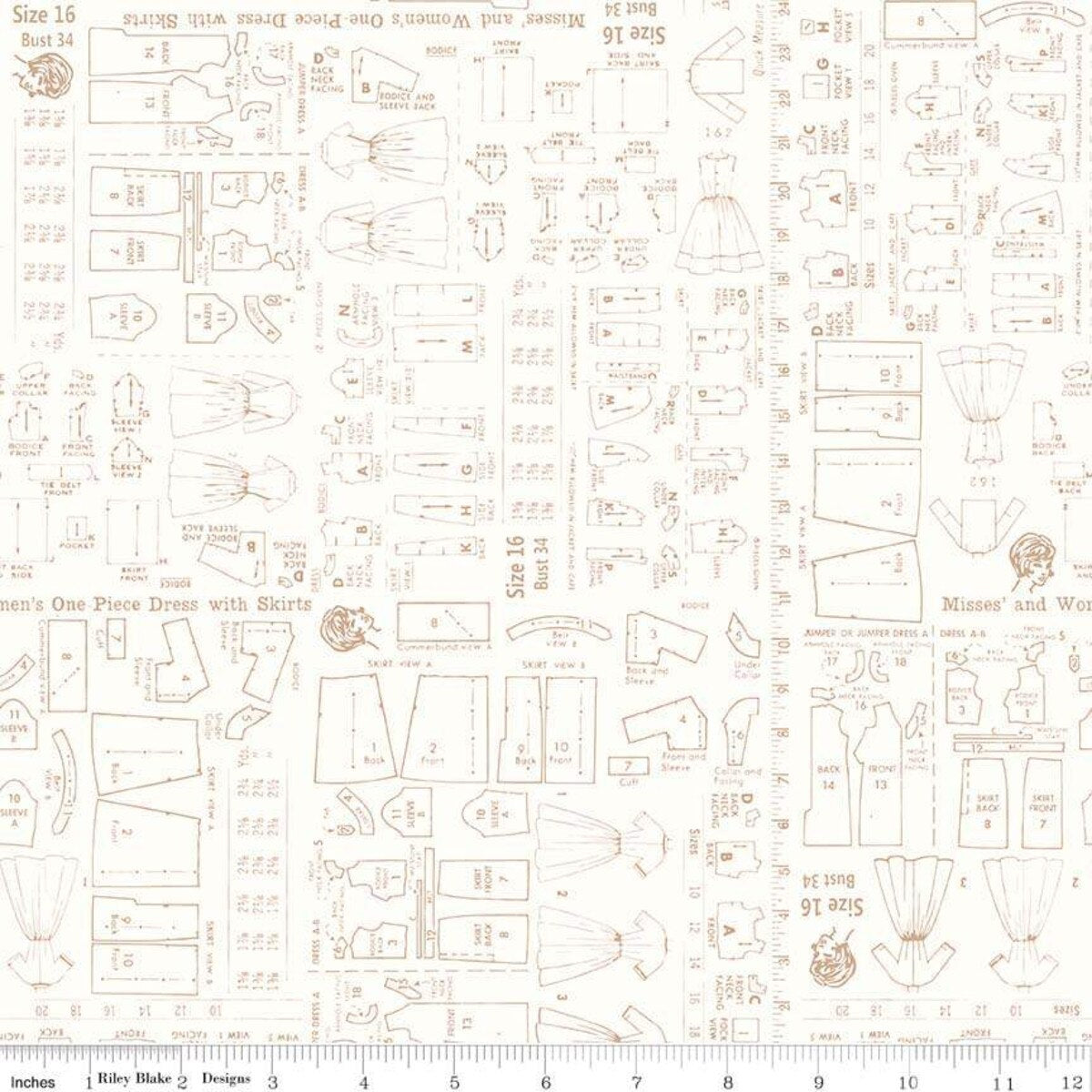 Bee Backgrounds – Quilting Cotton Fabric – Pattern - Brown