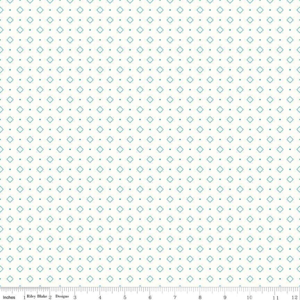 Bee Backgrounds – Quilting Cotton Fabric – Diamond - Turquoise