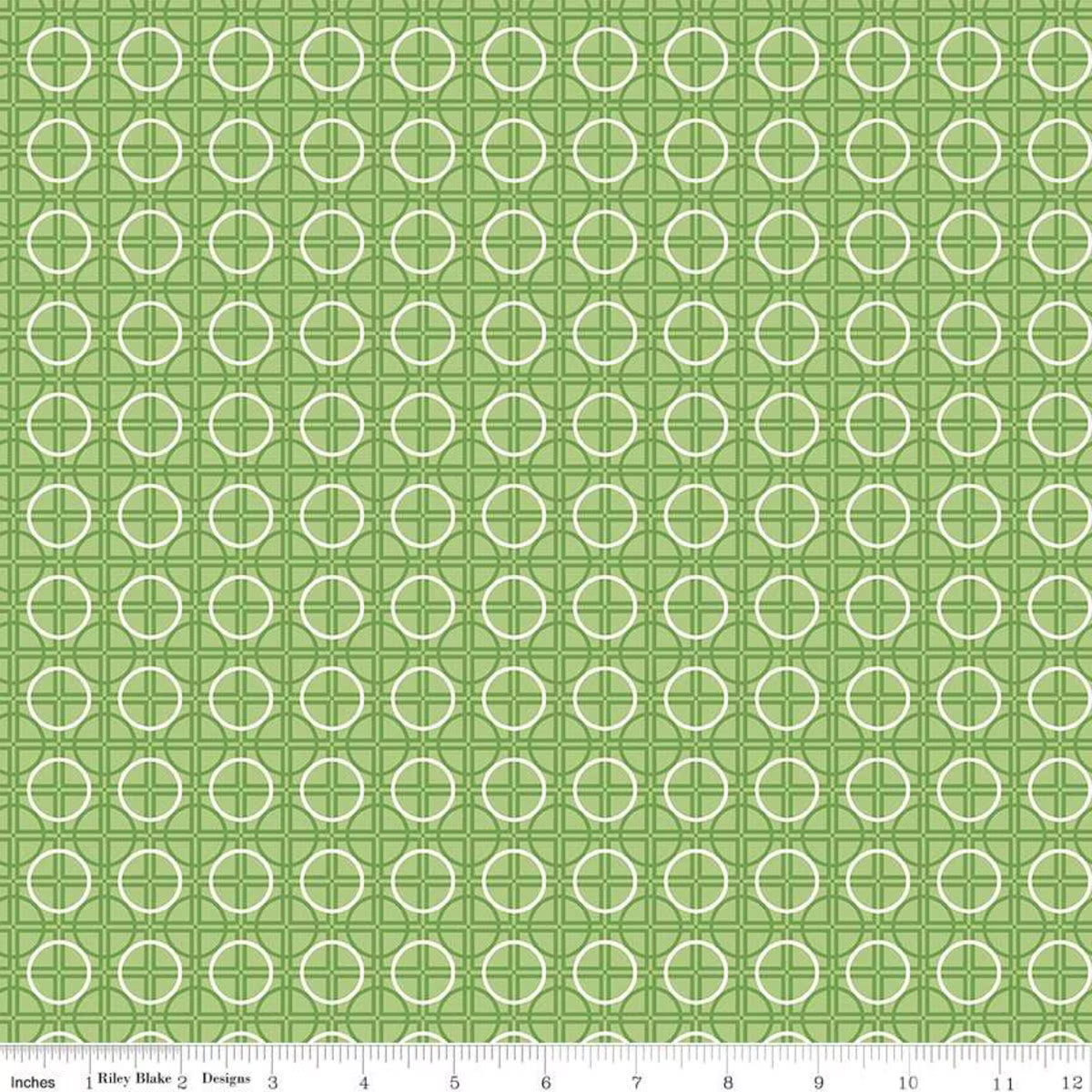 Bee Basics – Quilting Cotton Fabric – Circle - Green