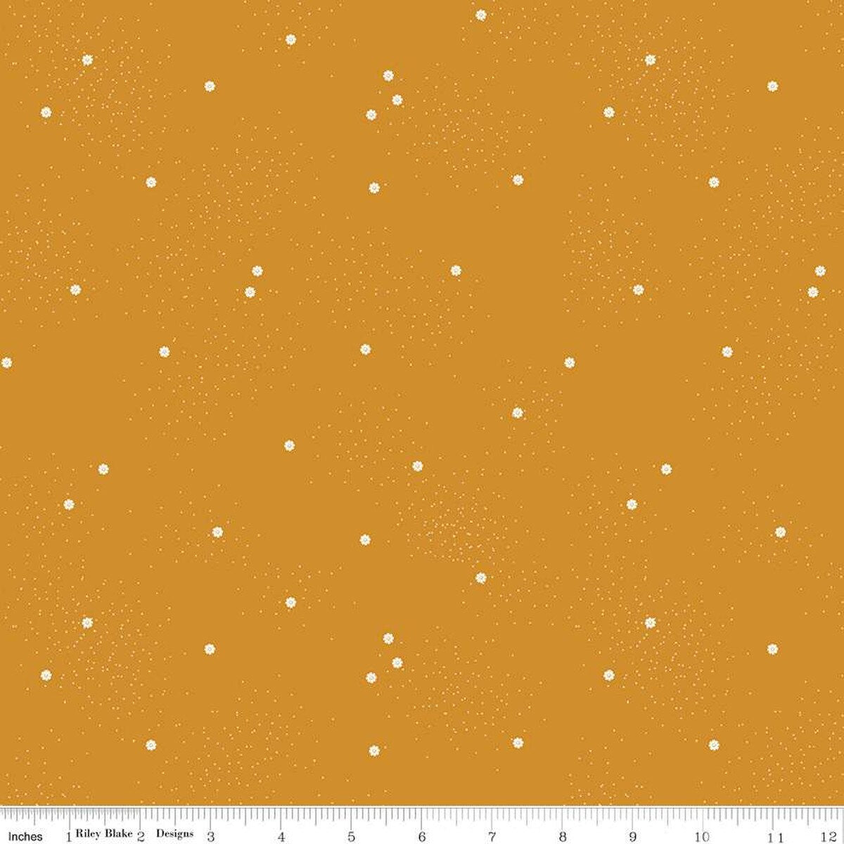 Dainty Daisy - Quilting Cotton Fabric - Butterscotch