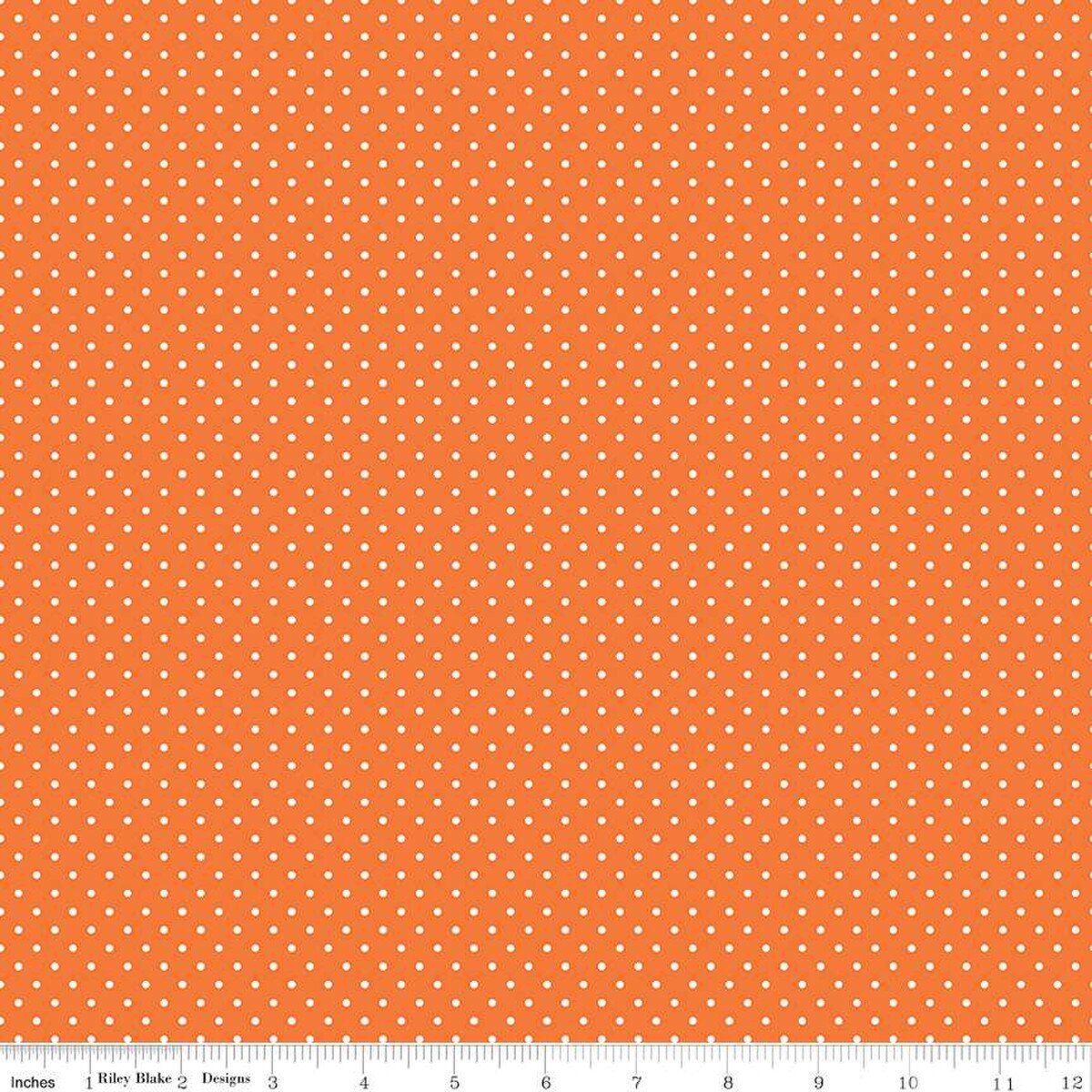 Swiss Dot - Quilting Cotton Fabric - Orange