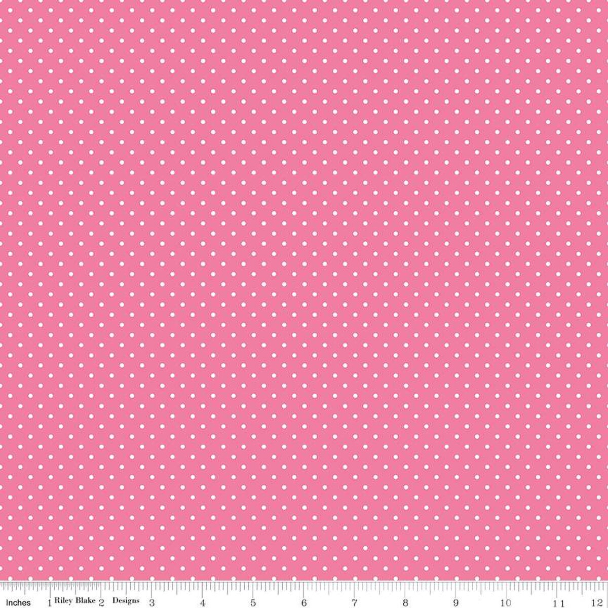 Swiss Dot - Quilting Cotton Fabric - Hot Pink