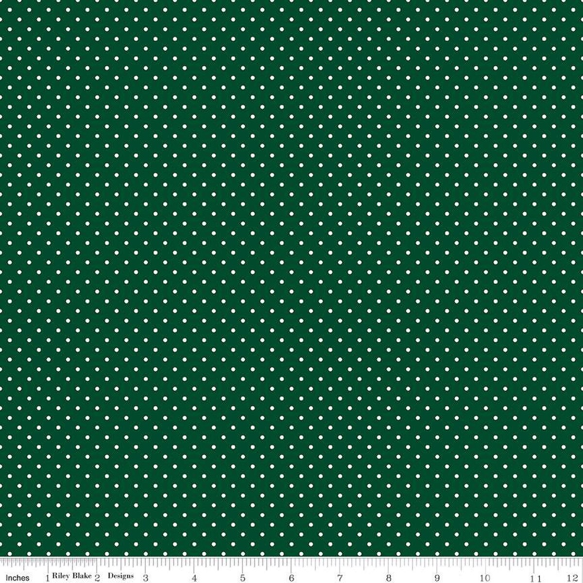 Swiss Dot - Quilting Cotton Fabric - Christmas Green