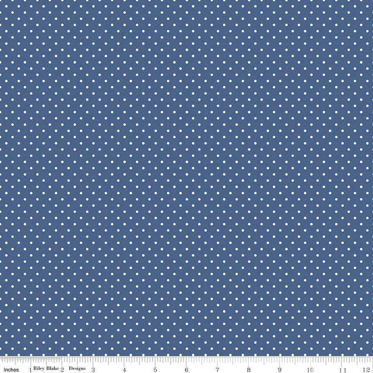 Swiss Dot - Quilting Cotton Fabric - Denim