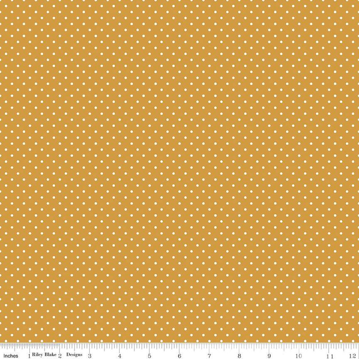 Swiss Dot - Quilting Cotton Fabric - Golden