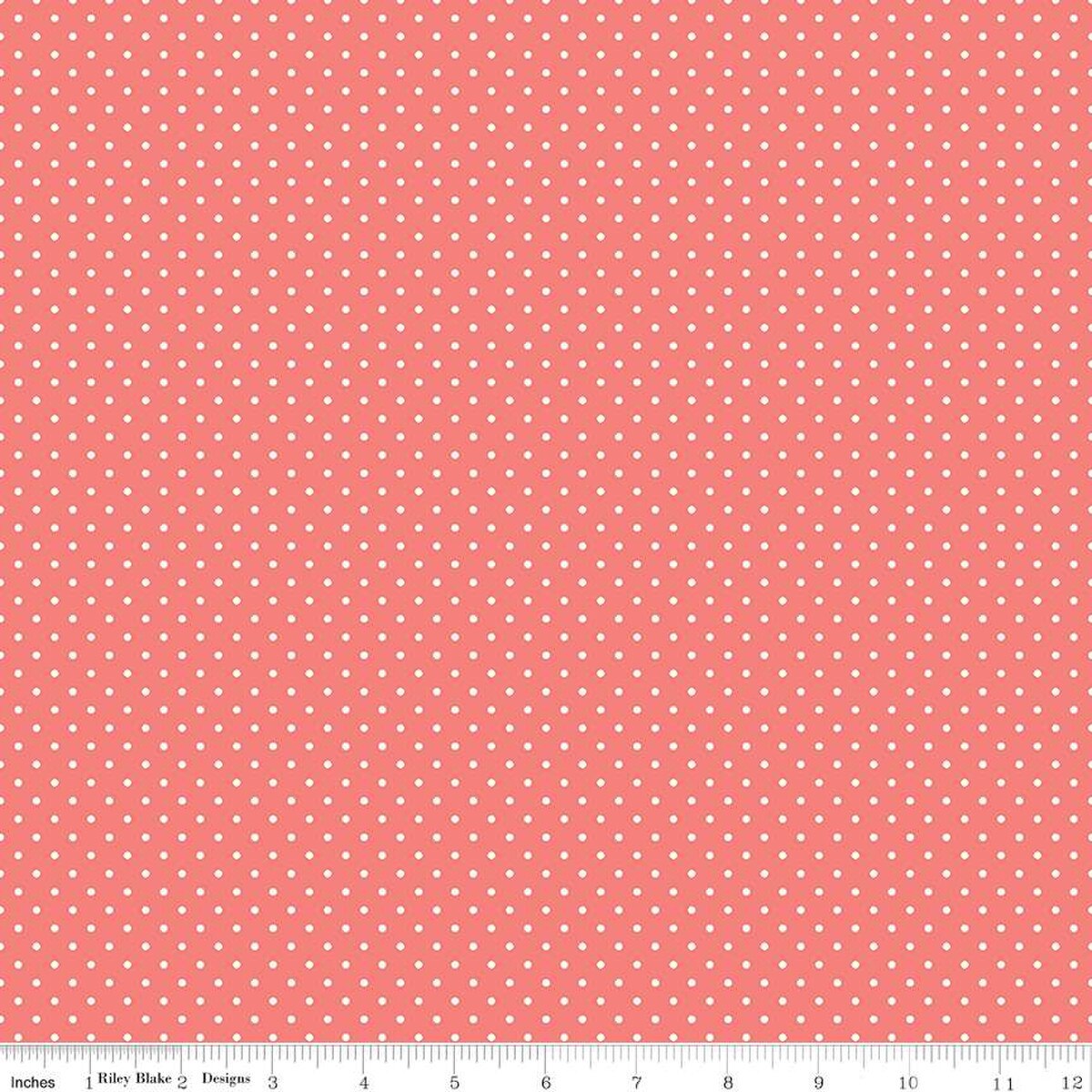 Swiss Dot - Quilting Cotton Fabric - Lipstick
