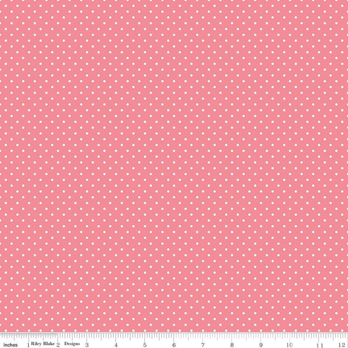 Swiss Dot - Quilting Cotton Fabric - Sugar Pink