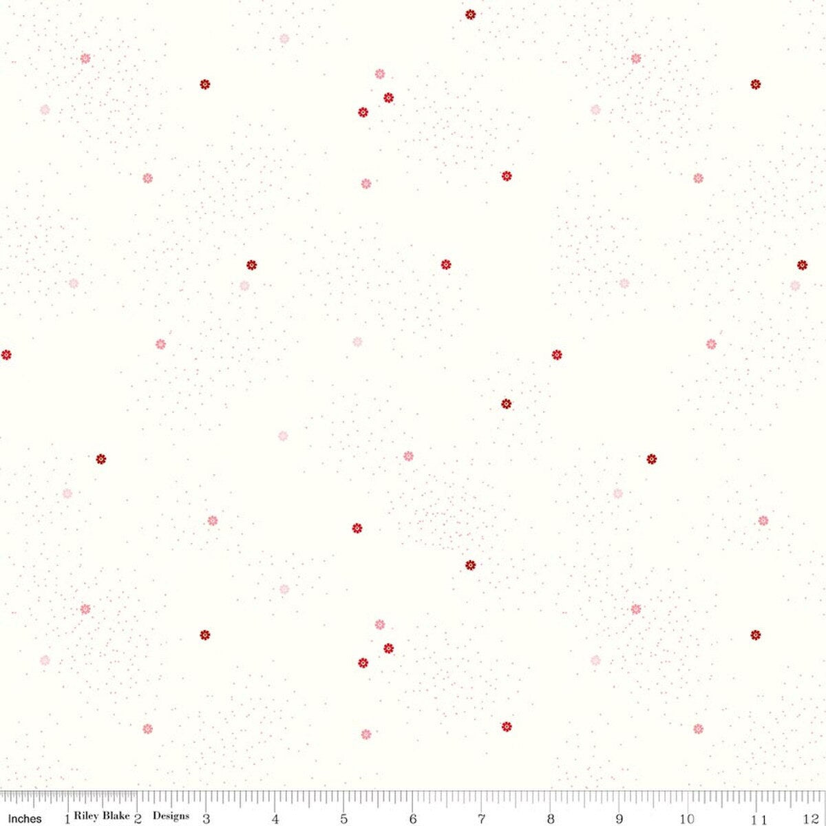 Dainty Daisy on Cloud - Quilting Cotton Fabric - Valentines