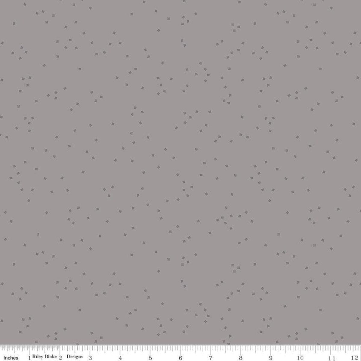 Blossom - Quilting Cotton Fabric - Tone-on-Tone - Gray