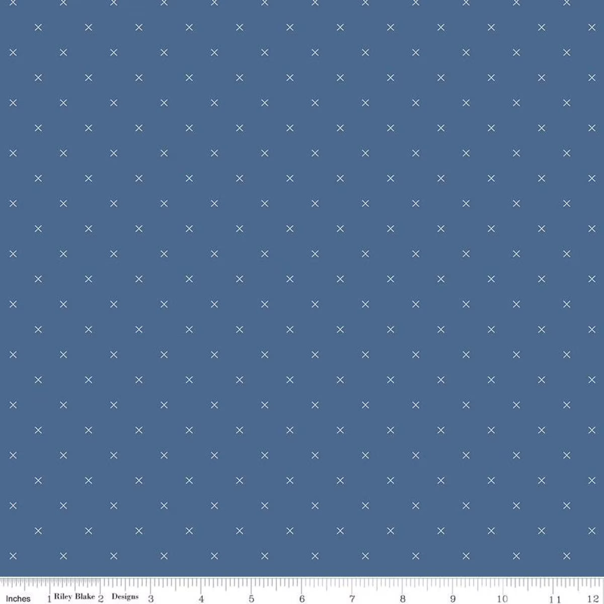 Bee Cross Stitch – Quilting Cotton Fabric – Denim