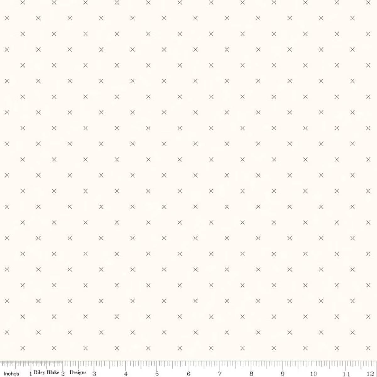 Bee Cross Stitch – Quilting Cotton Fabric – On Cloud - Pebble