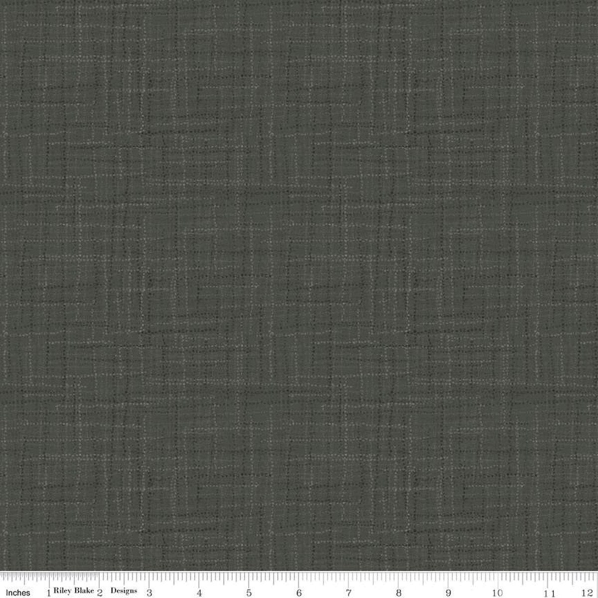 Grasscloth Cotton - Quilting Cotton Fabric - Charcoal